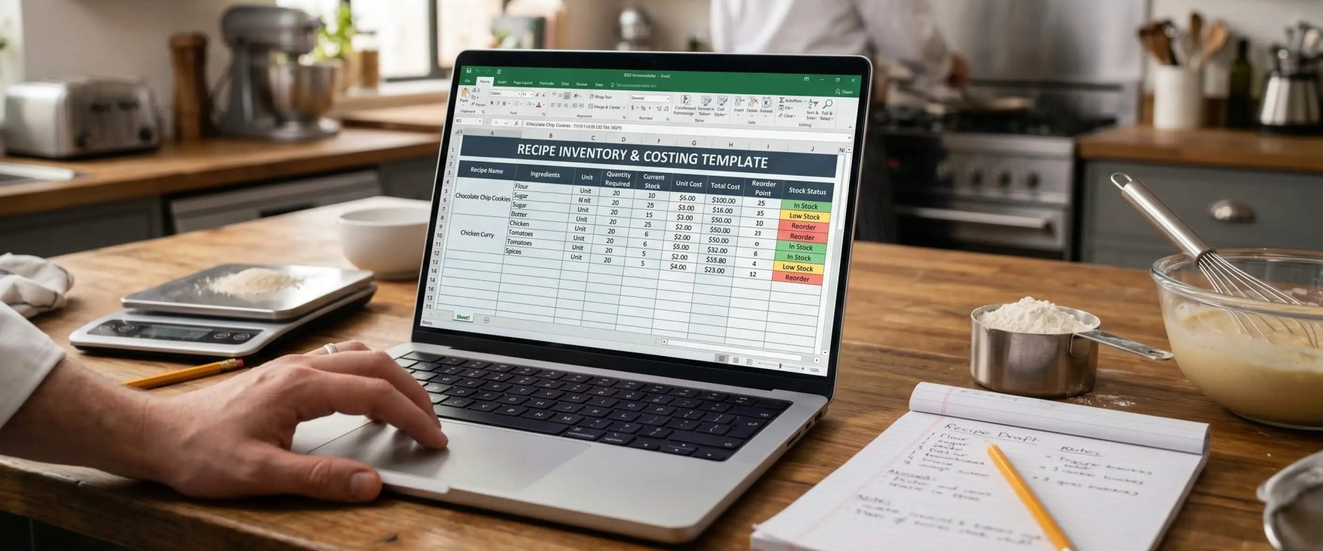How to Create a Recipe Inventory Spreadsheet in Excel